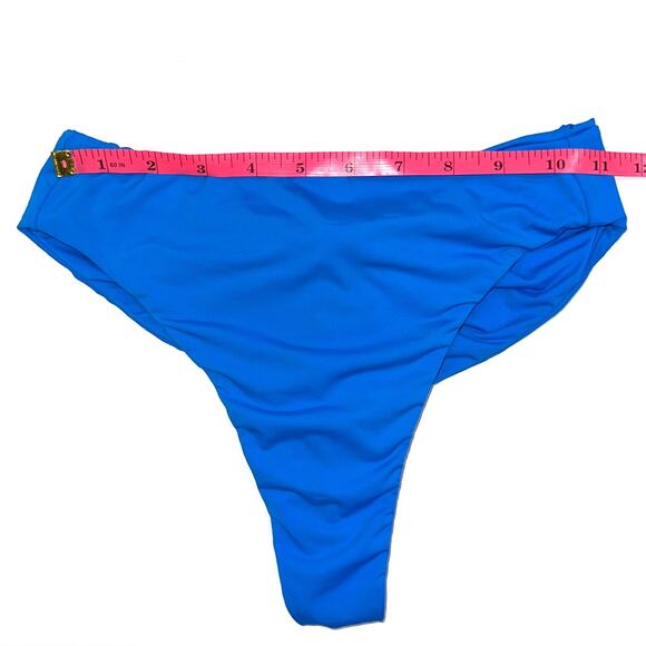 Riot Swim Dodi Cheeky Tie Back High Waisted Ocean Water Blue Bikini Bottom XS - Picture 6 of 10
